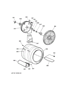 04 - Drum parts for Ge Dryer DPSB620GC4WW from AppliancePartsPros.com