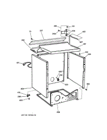 03 - Cabinet parts for Ge Dryer DPSR513GA2WW from AppliancePartsPros.com
