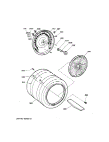 04 - Drum parts for Ge Dryer DPSB620EC3WW from AppliancePartsPros.com