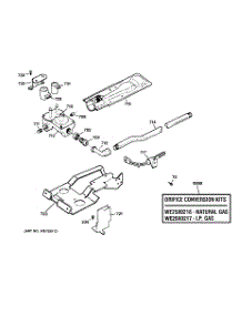 05 - Gas Valve & Burner Assembly parts for Ge Dryer DPSB620GC2WW from AppliancePartsPros.com