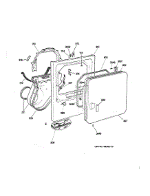 02 - Front Panel & Door parts for Ge Dryer DPSR483EA0WW from AppliancePartsPros.com