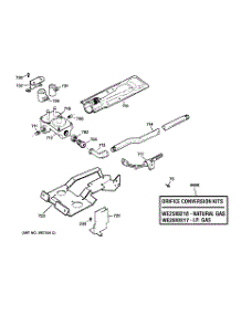 05 - Gas Valve & Burner Assembly parts for Ge Dryer DPSB619GD0CC from AppliancePartsPros.com