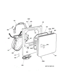 02 - Front Panel & Door parts for Ge Dryer DPSR473GV0WW from AppliancePartsPros.com