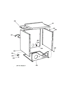 03 - Cabinet parts for Ge Dryer DPSR465GA0WW from AppliancePartsPros.com