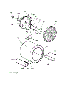 04 - Drum parts for Ge Dryer DPSR465GA0WW from AppliancePartsPros.com