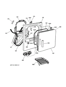 02 - Front Panel & Door parts for Ge Dryer DPSR513EA1AA from AppliancePartsPros.com
