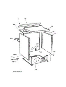 03 - Cabinet parts for Ge Dryer DPSR473GW1AA from AppliancePartsPros.com
