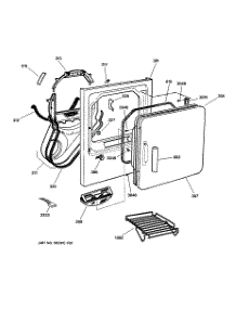 02 - Front Panel & Door parts for Ge Dryer DPSE592EA2AA from AppliancePartsPros.com