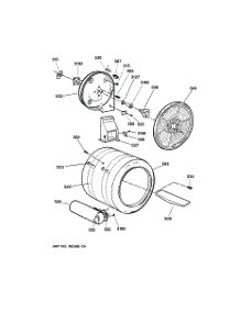 04 - Drum parts for Ge Dryer DPSR513GA1WW from AppliancePartsPros.com