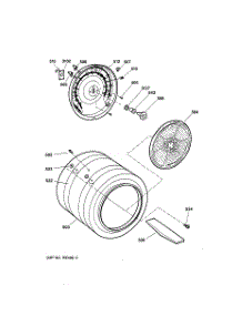 04 - Drum parts for Ge Dryer DPSB619ED1WW from AppliancePartsPros.com