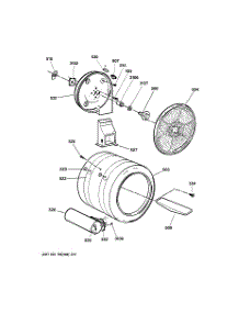 04 - Drum parts for Ge Dryer DPSB620GC0WW from AppliancePartsPros.com