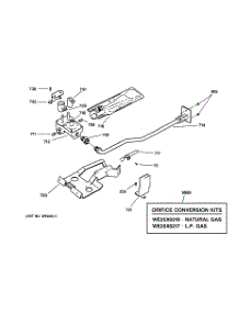 05 - Gas Valve & Burner Assembly parts for Ge Dryer DPSE592GA1WW from AppliancePartsPros.com