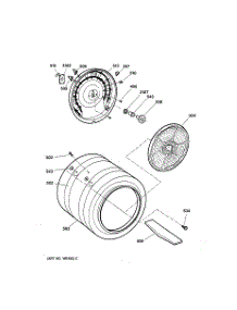 04 - Drum parts for Ge Dryer DPSB619ED0WW from AppliancePartsPros.com