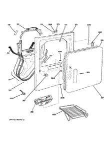02 - Front Panel & Door parts for Ge Dryer DPSB613ED2WW from AppliancePartsPros.com