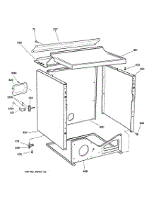 03 - Cabinet parts for Ge Dryer DPSR465EA0WW from AppliancePartsPros.com