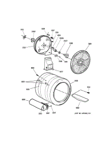 04 - Drum parts for Ge Dryer DPSB619GD1CC from AppliancePartsPros.com