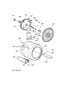 04 - Drum parts for Ge Dryer DPSE592GA2AA from AppliancePartsPros.com