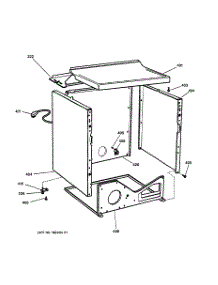 03 - Cabinet parts for Ge Dryer DPSR473GW3AA from AppliancePartsPros.com