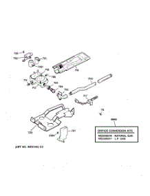 05 - Gas Valve & Burner Assembly parts for Ge Dryer DPSE592GA0WW from AppliancePartsPros.com