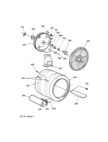 04 - Drum parts for Ge Dryer DPSB613GD0WW from AppliancePartsPros.com
