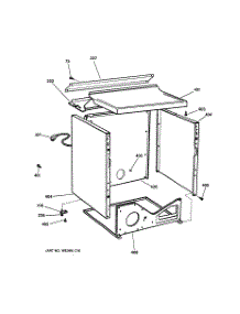 03 - Cabinet parts for Ge Dryer DPSR405GA1AA from AppliancePartsPros.com