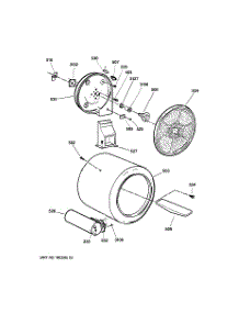 04 - Drum parts for Ge Dryer DPSR405GA1AA from AppliancePartsPros.com