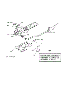 05 - Gas Valve & Burner Assembly parts for Ge Dryer DPSR405GA1AA from AppliancePartsPros.com