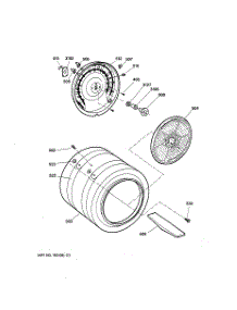 04 - Drum parts for Ge Dryer DPSR513EA2AA from AppliancePartsPros.com