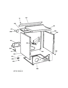 03 - Cabinet parts for Ge Dryer DPSR473EW0WW from AppliancePartsPros.com