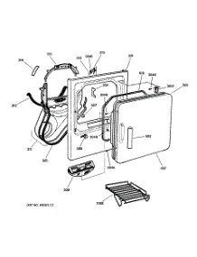 02 - Front Panel & Door parts for Ge Dryer DPSR405EA0WW from AppliancePartsPros.com