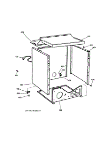 03 - Cabinet parts for Ge Dryer DPSR405GA2AA from AppliancePartsPros.com