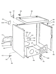 03 - Section3 parts for Ge Dryer DRB4900SAMWW from AppliancePartsPros.com