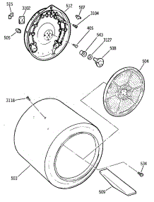 04 - Section4 parts for Ge Dryer DRB4900SAMWW from AppliancePartsPros.com