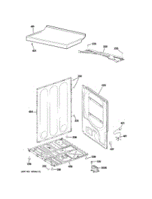 04 - Cabinet parts for Ge Dryer PTDS650GM0WT from AppliancePartsPros.com