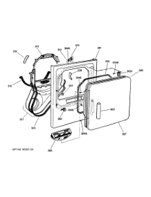 02 - Front Panel & Door parts for Ge Dryer DPSR475EW0AA from AppliancePartsPros.com