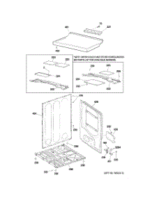 03 - Cabinet parts for Ge Dryer DNCD450EG7WC from AppliancePartsPros.com