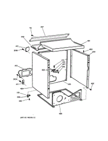 03 - Cabinet parts for Ge Dryer DPSR475EW0WW from AppliancePartsPros.com
