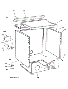 03 - Cabinet parts for Ge Dryer DPSR475EW1WW from AppliancePartsPros.com