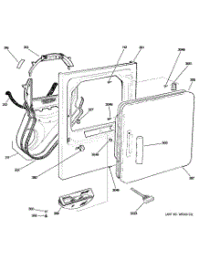 02 - Front Panel & Door parts for Ge Dryer DNCD450EG3WC from AppliancePartsPros.com