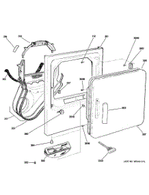 02 - Front Panel & Door parts for Ge Dryer DNCD450GG6WC from AppliancePartsPros.com