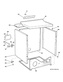 03 - Cabinet parts for Ge Dryer DNCD450EG0WC from AppliancePartsPros.com