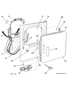 02 - Front Panel & Door parts for Ge Dryer DNCD450GG7WC from AppliancePartsPros.com