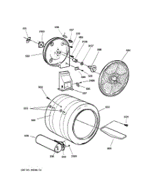 04 - Drum parts for Ge Dryer DNCD450GA0WC from AppliancePartsPros.com