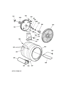 04 - Drum parts for Ge Dryer DNCD450GA2WC from AppliancePartsPros.com