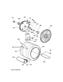 04 - Drum parts for Ge Dryer DNCD450GA3WC from AppliancePartsPros.com