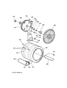 04 - Drum parts for Ge Dryer DNCD450GG4WC from AppliancePartsPros.com
