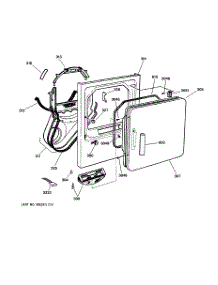 02 - Front Panel & Door parts for Ge Dryer DNCD450GA1WC from AppliancePartsPros.com