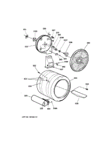 04 - Drum parts for Ge Dryer DNCD450GA1WC from AppliancePartsPros.com