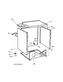 03 - Cabinet parts for Ge Dryer DNCK440GA0WC from AppliancePartsPros.com