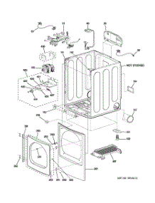 02 - Cabinet, Front Panel & Door parts for Ge Dryer DPGT750GC0PL from AppliancePartsPros.com